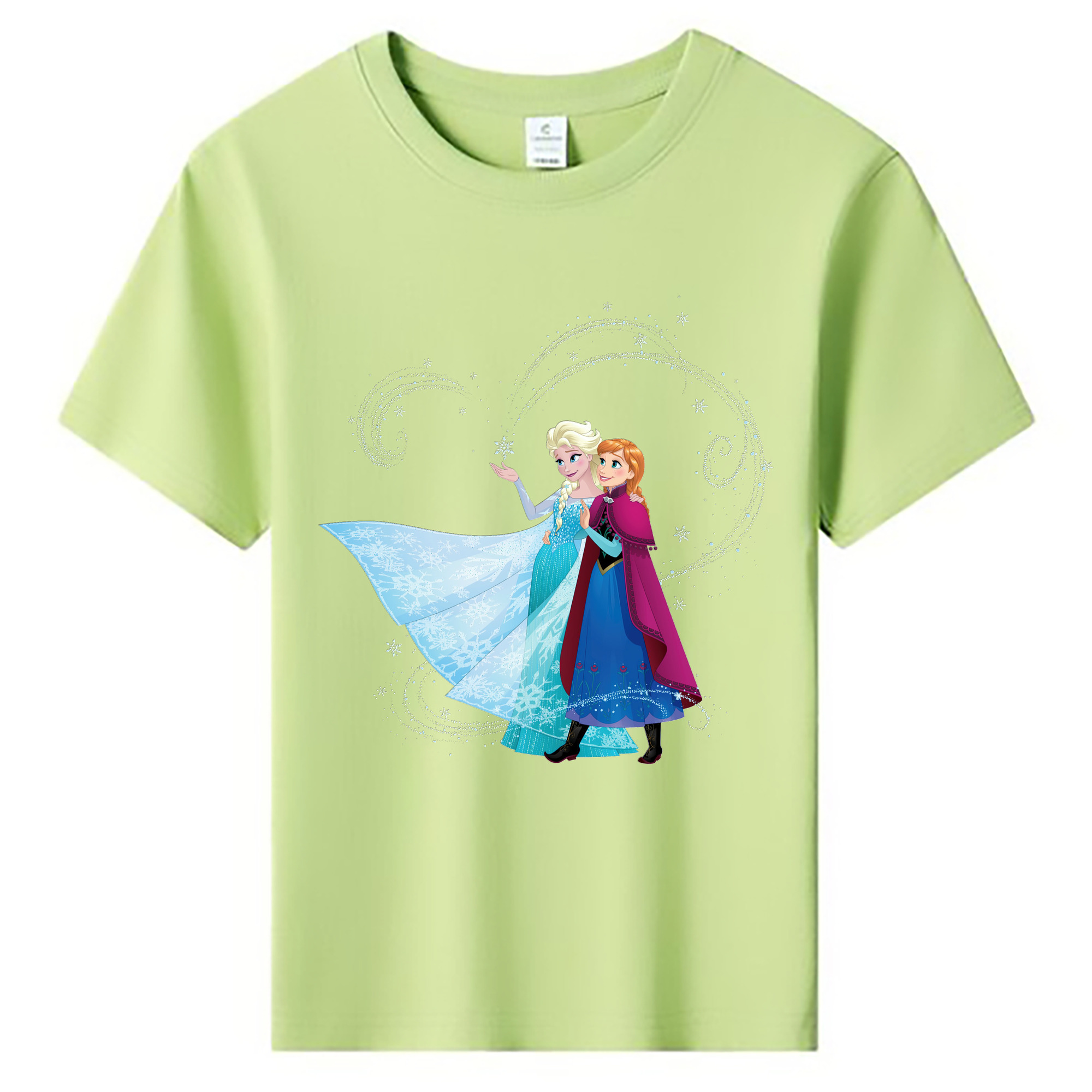 （画像用） アナと雪の女王 アンナ エルサ Frozen Anna Elsa 綿100％キッズTシャツ（フロントプリント）